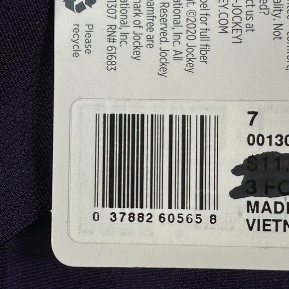 Jockey Women's Size Large 7 Panty Hipster Matte And Shine Striped Purple New - Picture 5 of 9